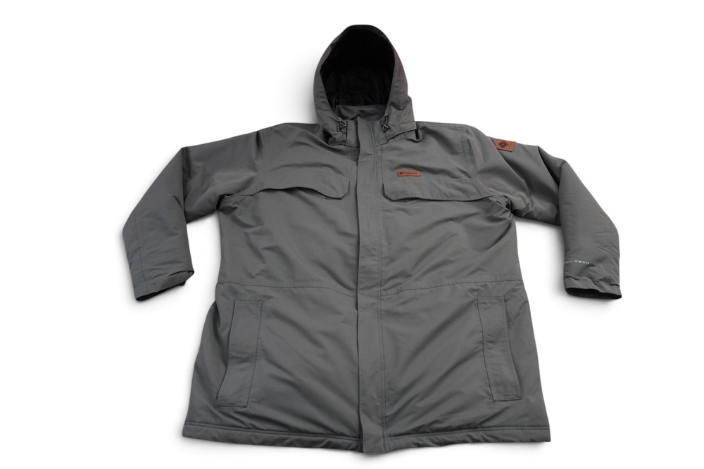 Columbia Omni-Tech Coat Mens 4XLT Gray Hooded Omni-Heat Parka Outdoor Jacket